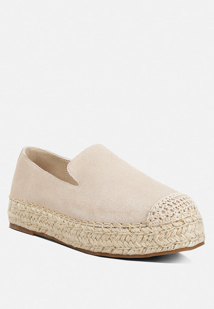 suede flatform heel espadrilles#color_beige