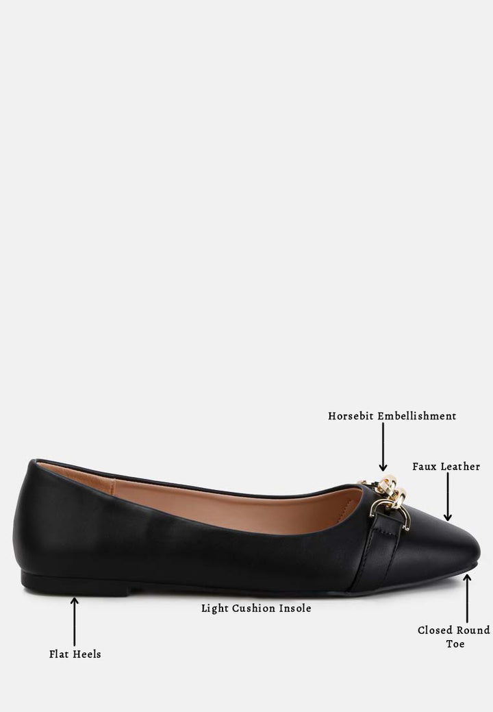 women embellished flat ballets#color_black