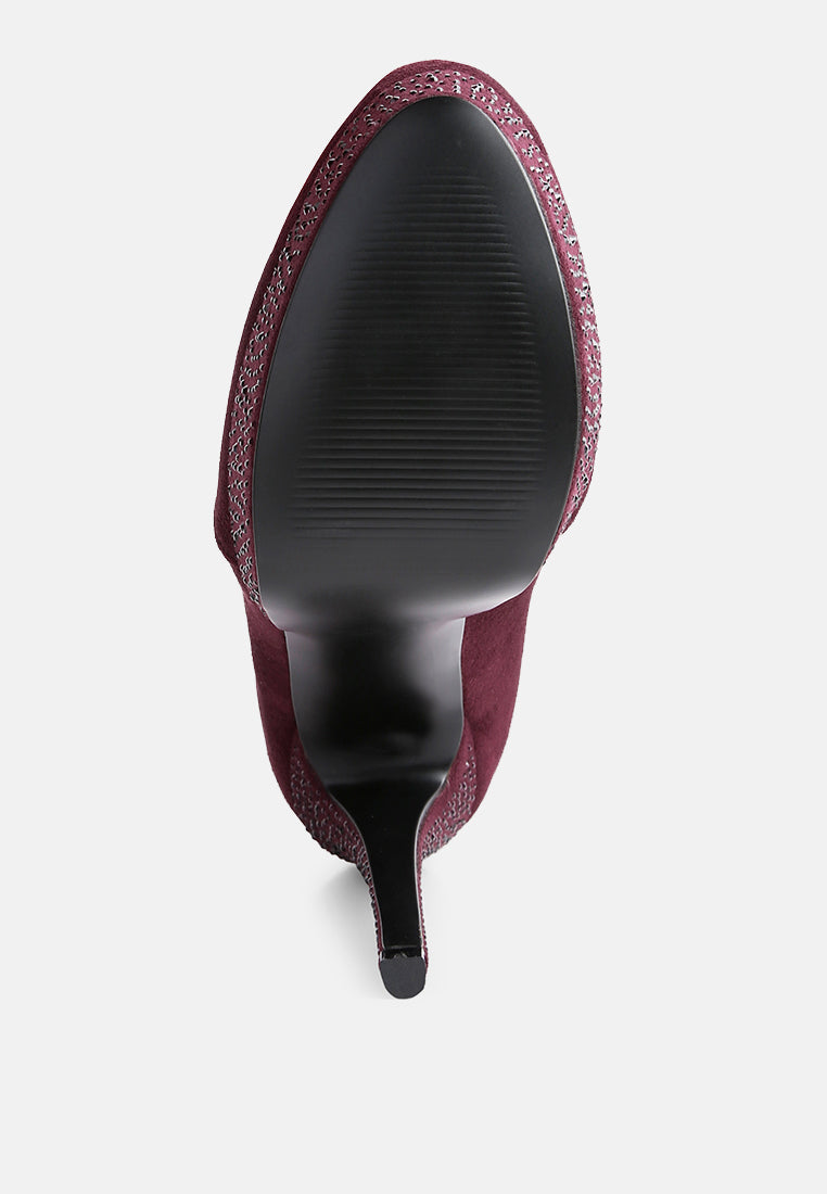 women espiree high heeled ankle boots#color_burgundy