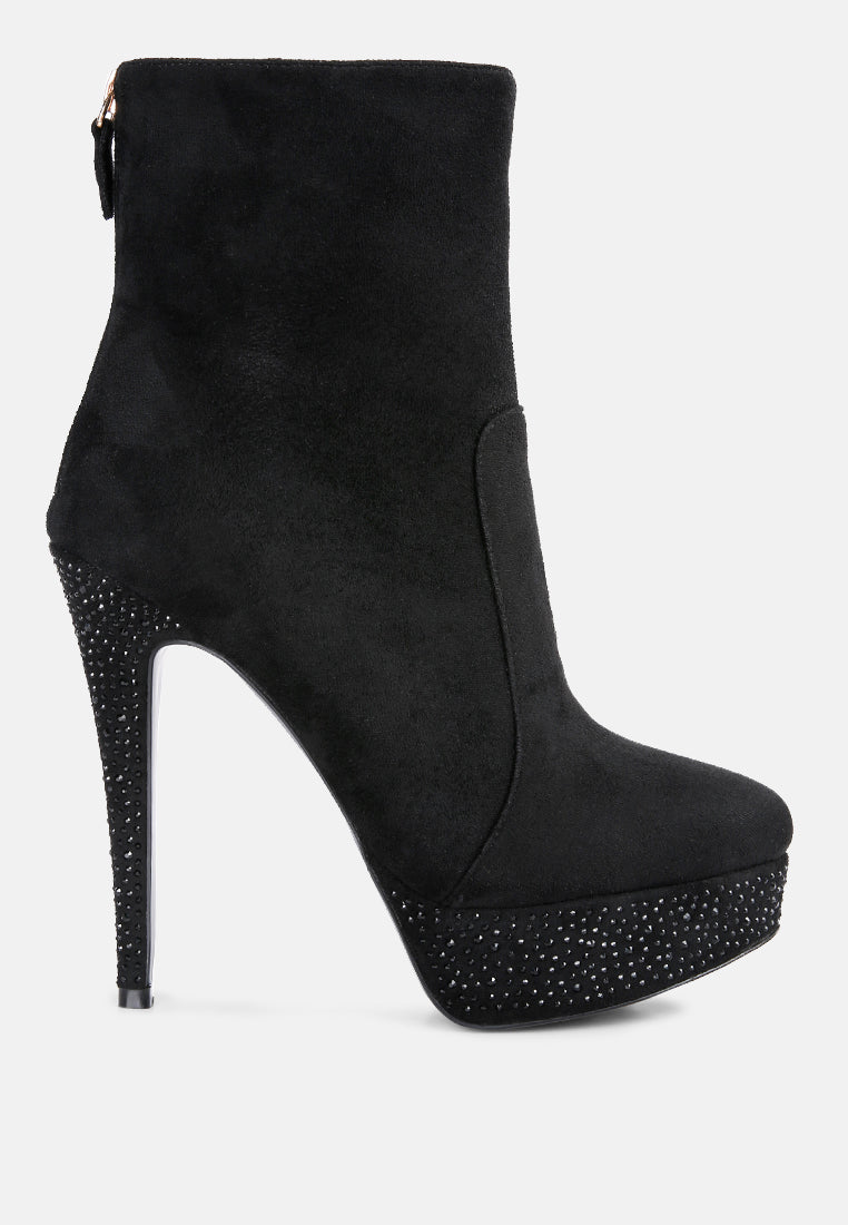 women espiree high heeled ankle boots#color_black