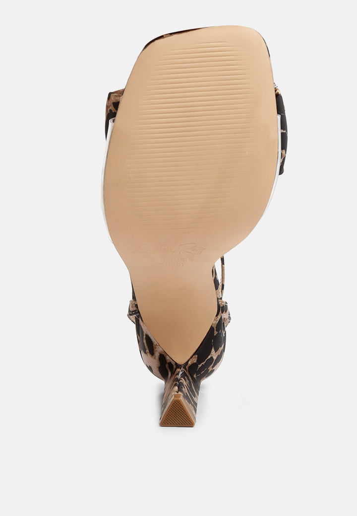 Women Etherium Diamante Embellished Bow With Stiletto Heeled Sandals