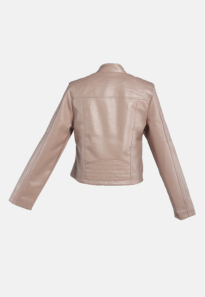 faux leather biker jacket#color_blush