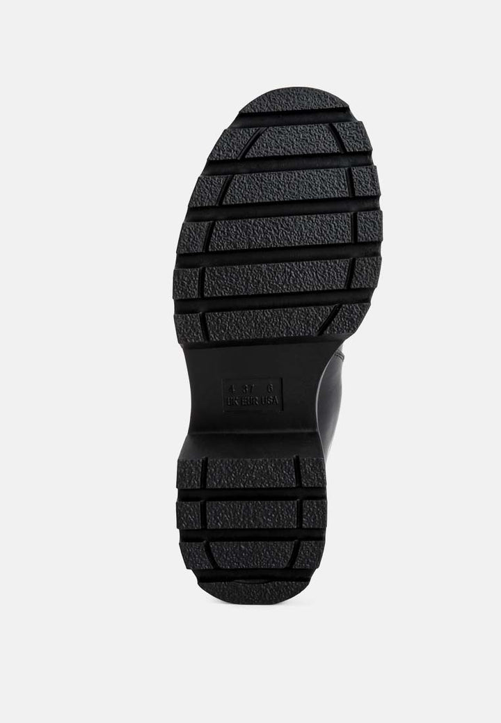 Women Faux Leather Elasticated Chelsea Boots