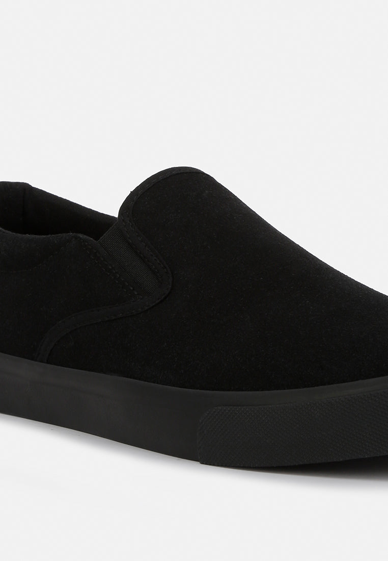 women men's slip on sneakers#color_black