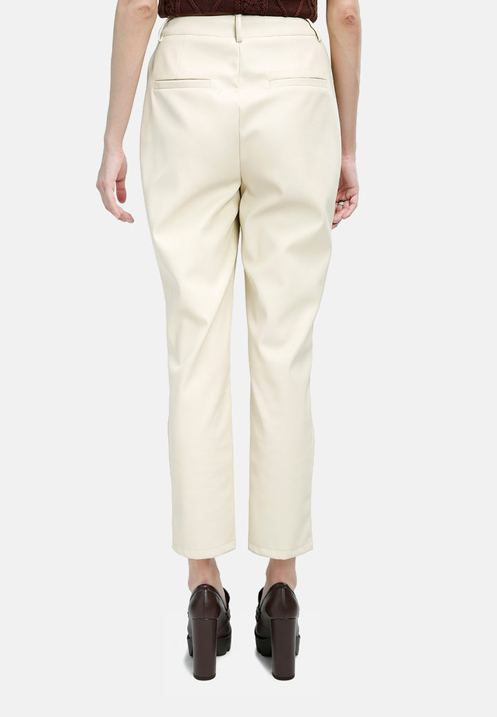 Women Cream Straight Pants