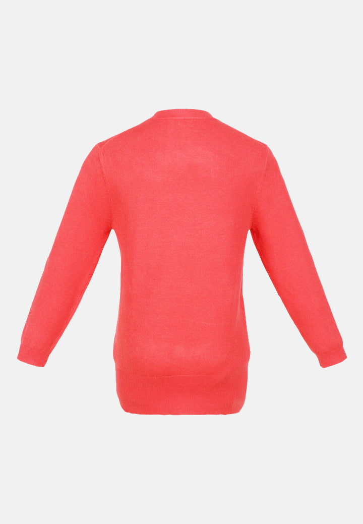 women fine knit striped sweater#color_red