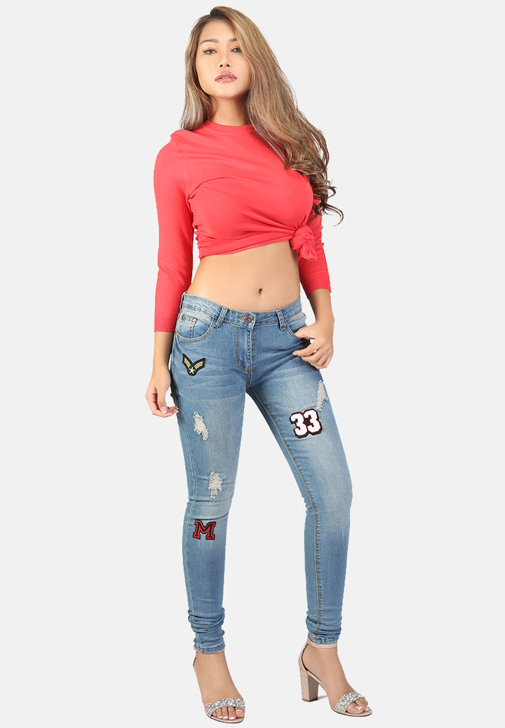 women fine knit striped sweater#color_red