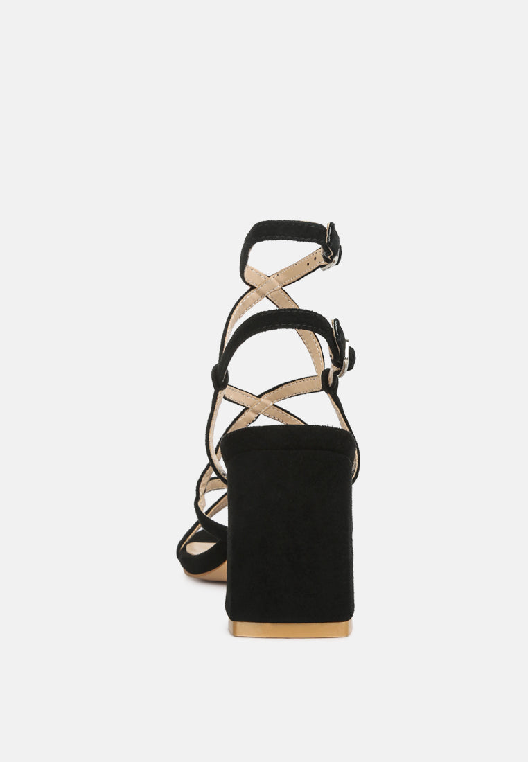 women strappy block heel sandals#color_black