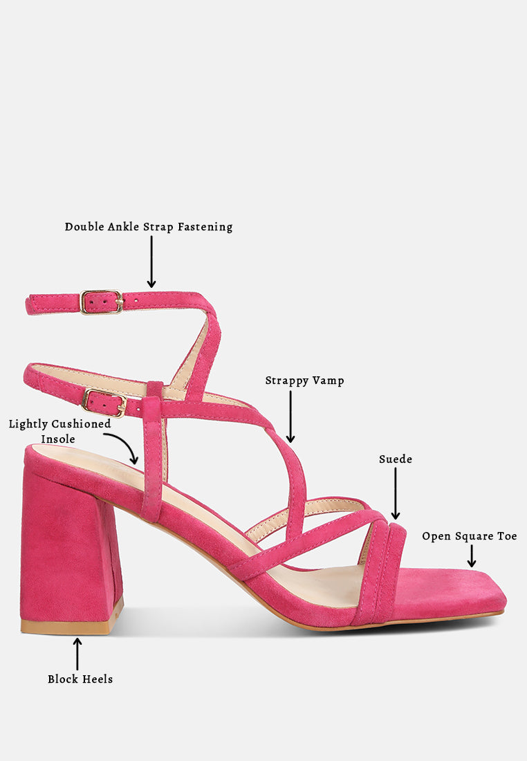 women strappy block heel sandals#color_fuchsia