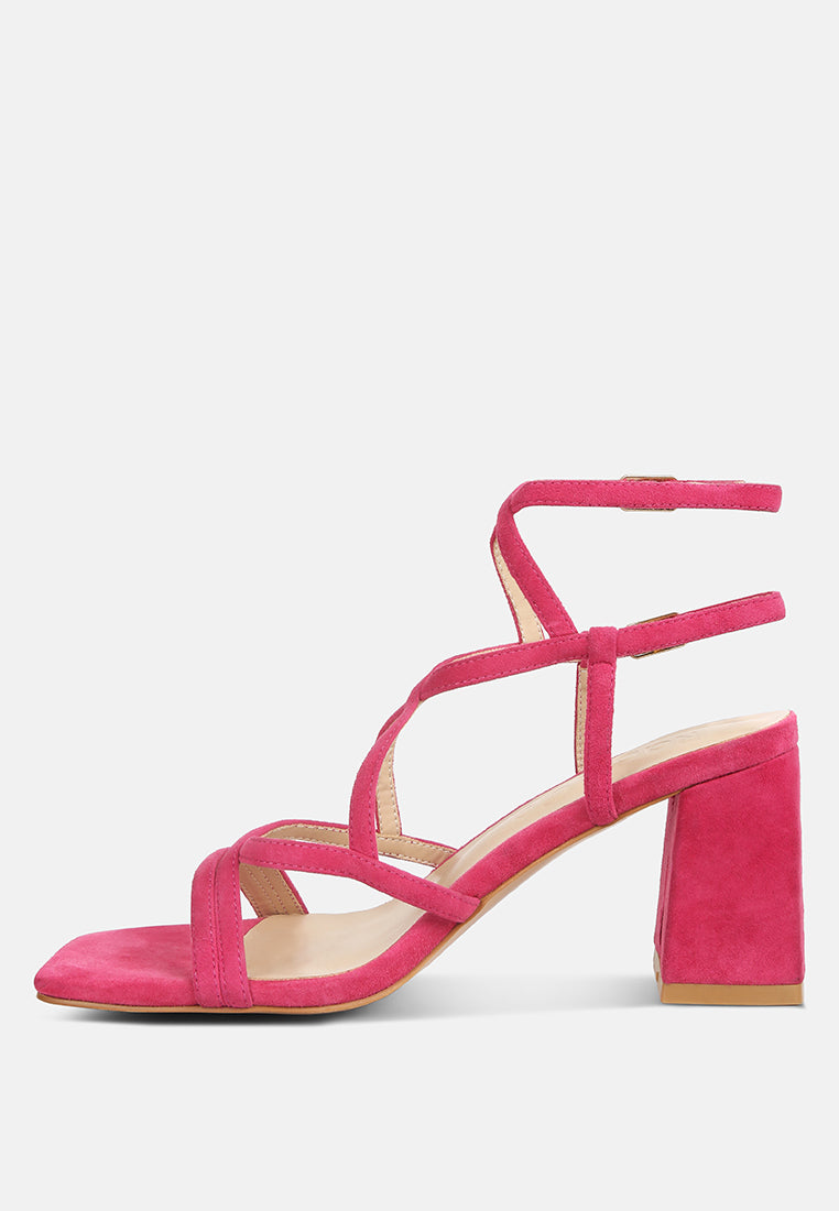 women strappy block heel sandals#color_fuchsia
