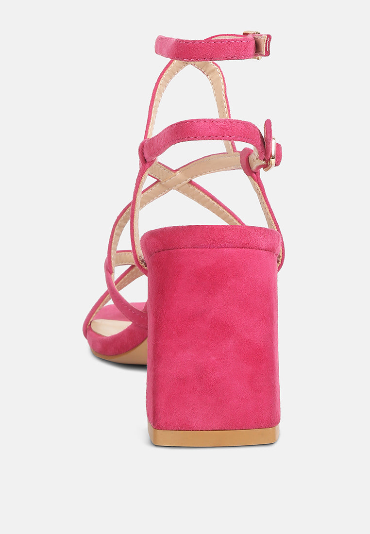 women strappy block heel sandals#color_fuchsia