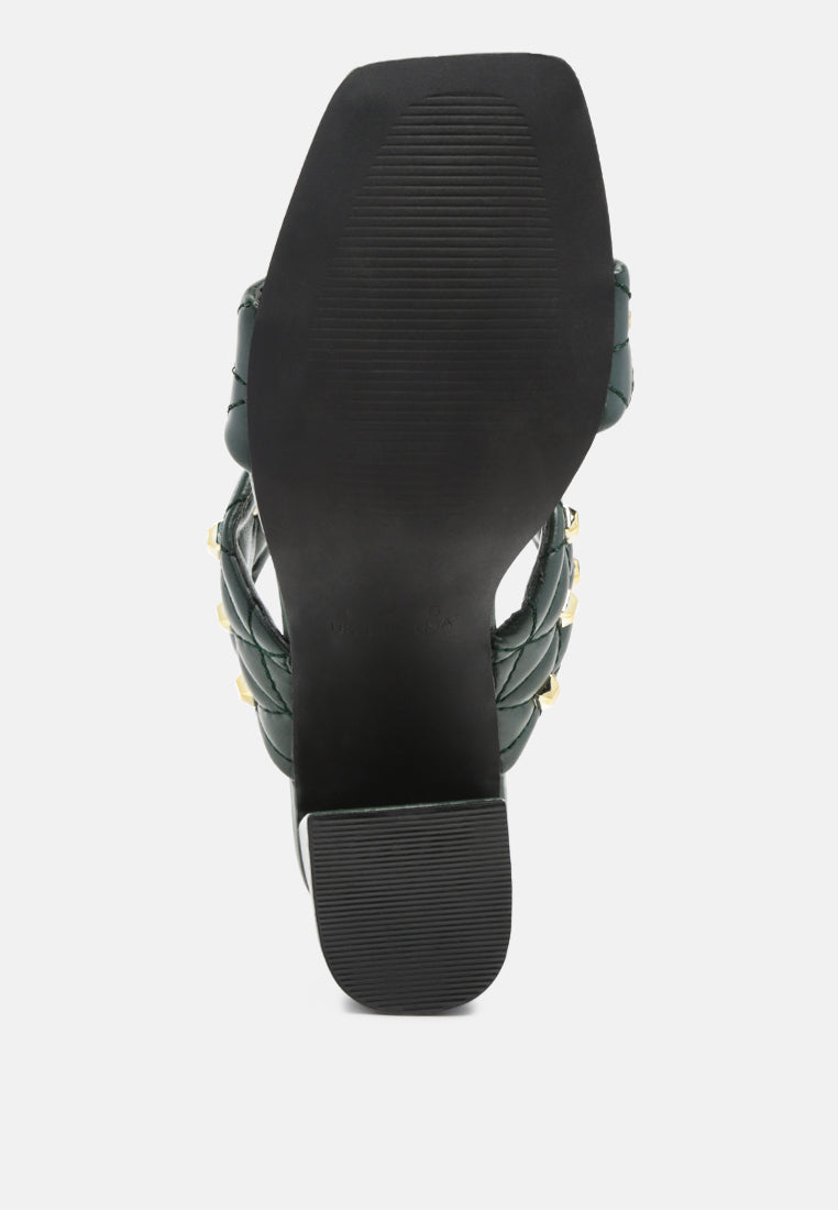 women fischer block heel sandals#color_green