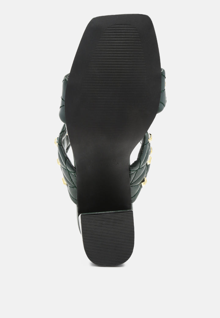 women fischer block heel sandals#color_green