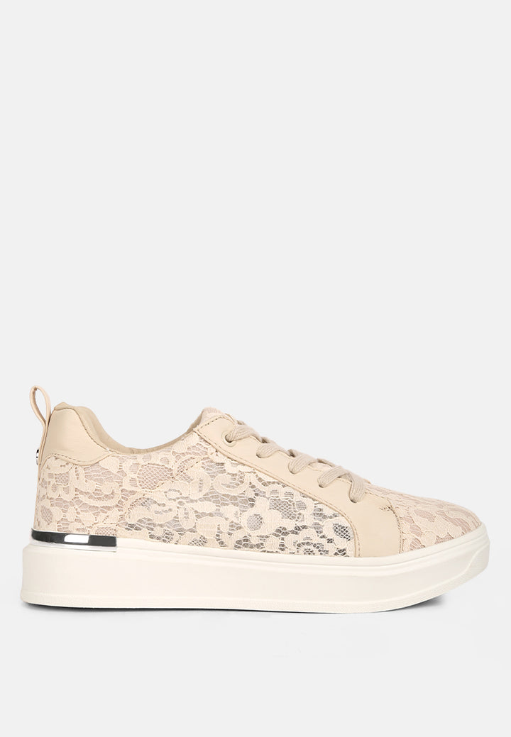 women casual lace sneakers#color_pink