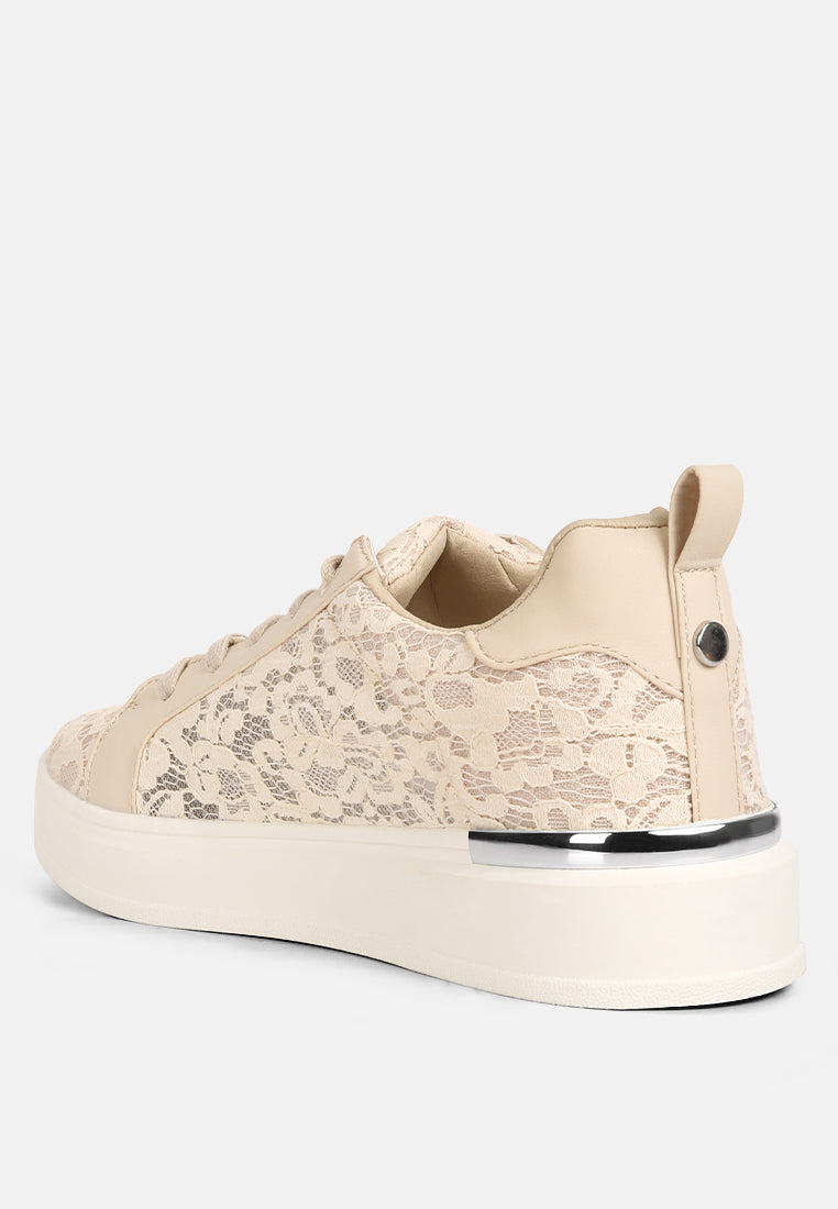 women casual lace sneakers#color_pink