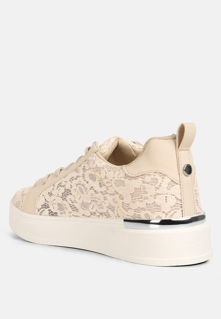 women casual lace sneakers#color_pink