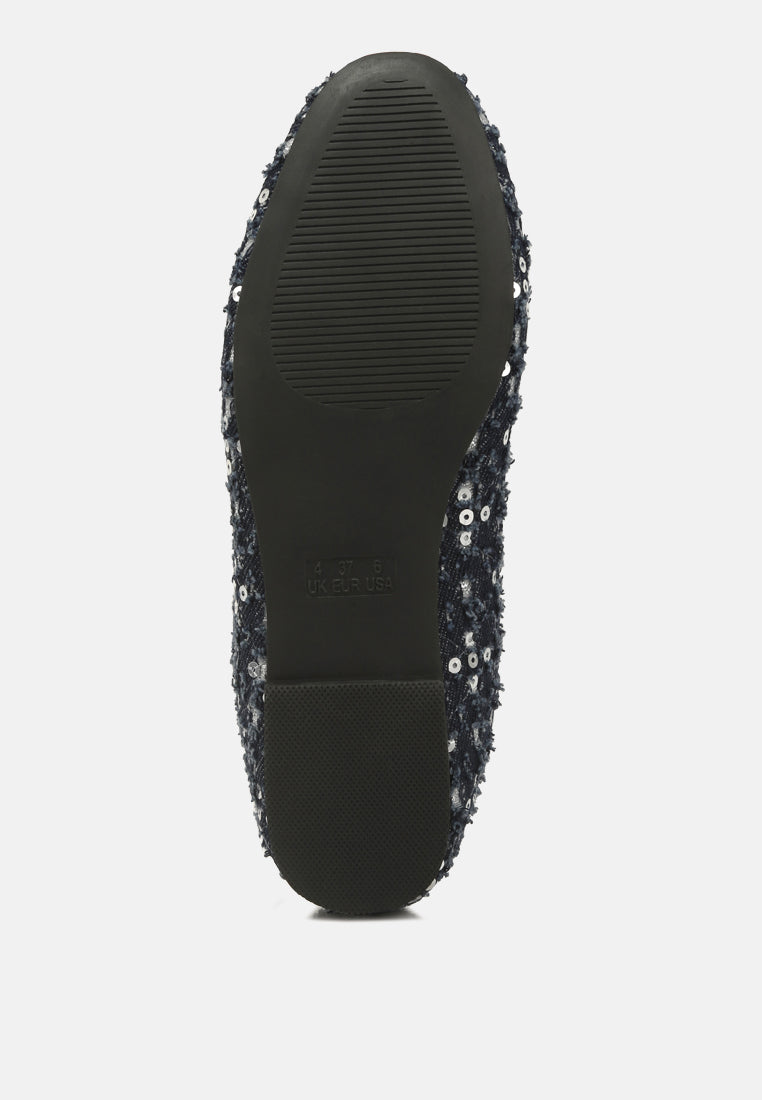 women florent sequni flat bow ballerina#color_silver