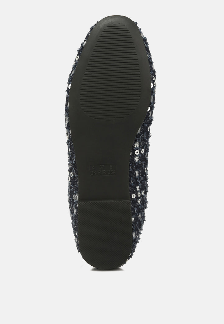 women florent sequni flat bow ballerina#color_silver