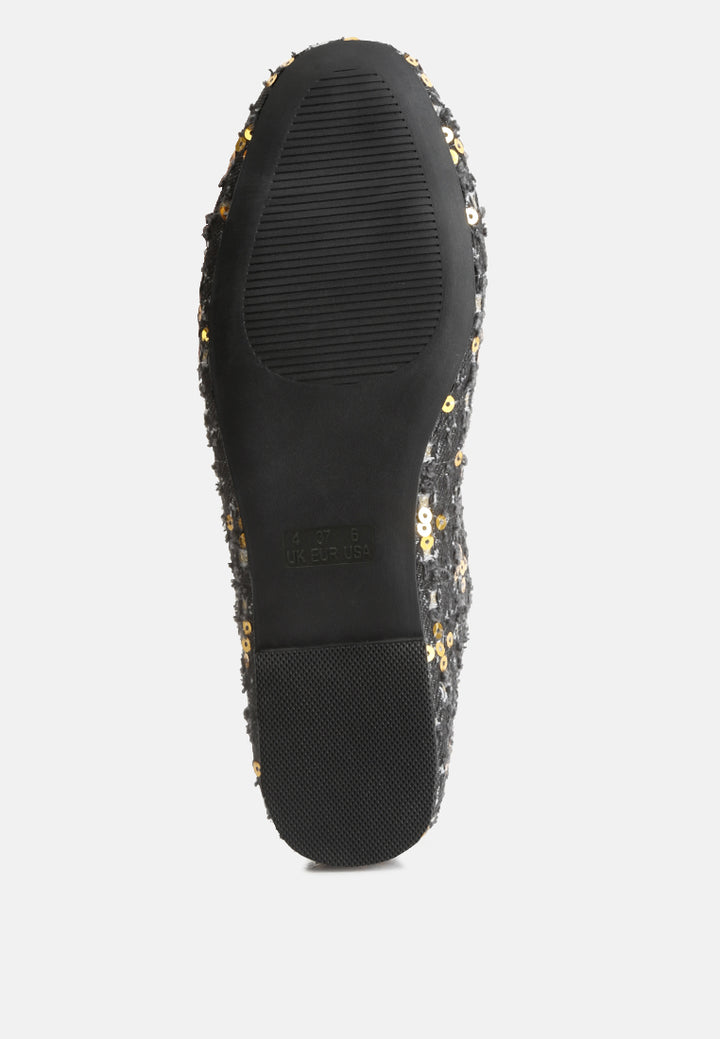 women florent sequni flat bow ballerina#color_gold