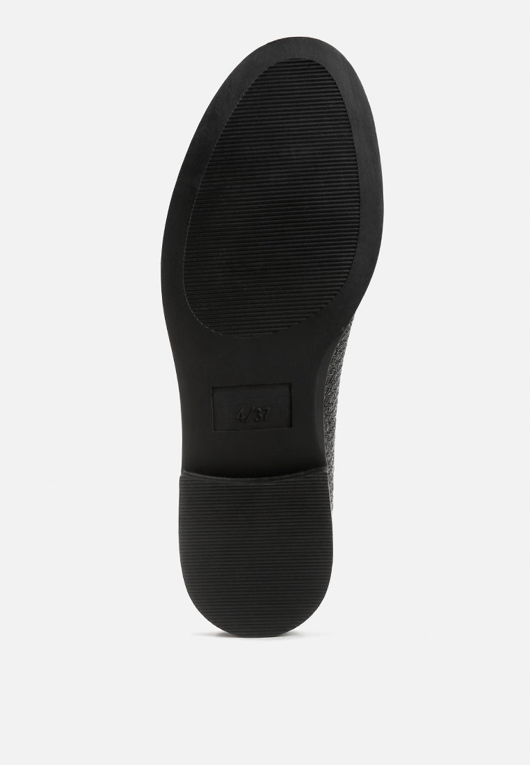 women tassle detail raffia loafers#color_black