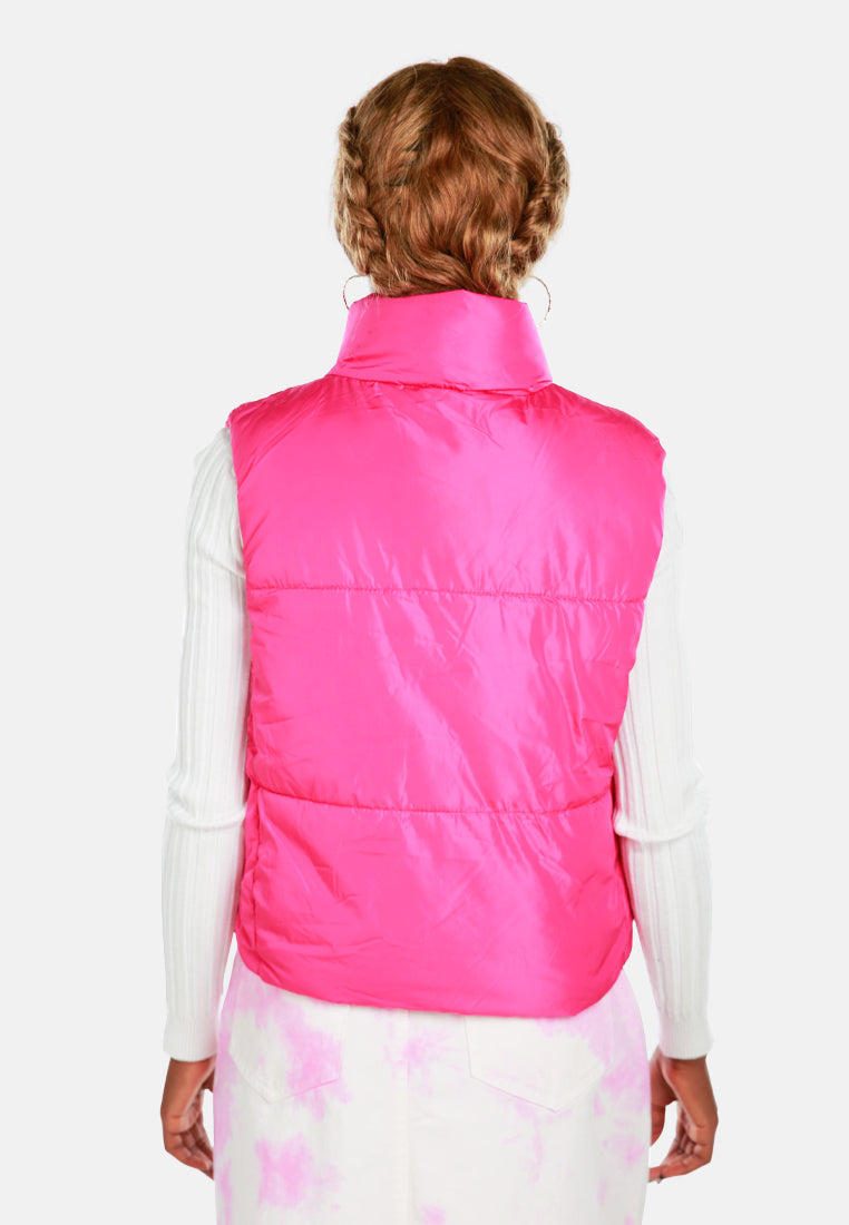 Women High Collared Reversible Duo Tone Jacket