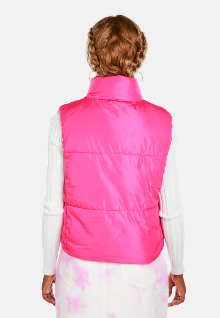 Women High Collared Reversible Duo Tone Jacket