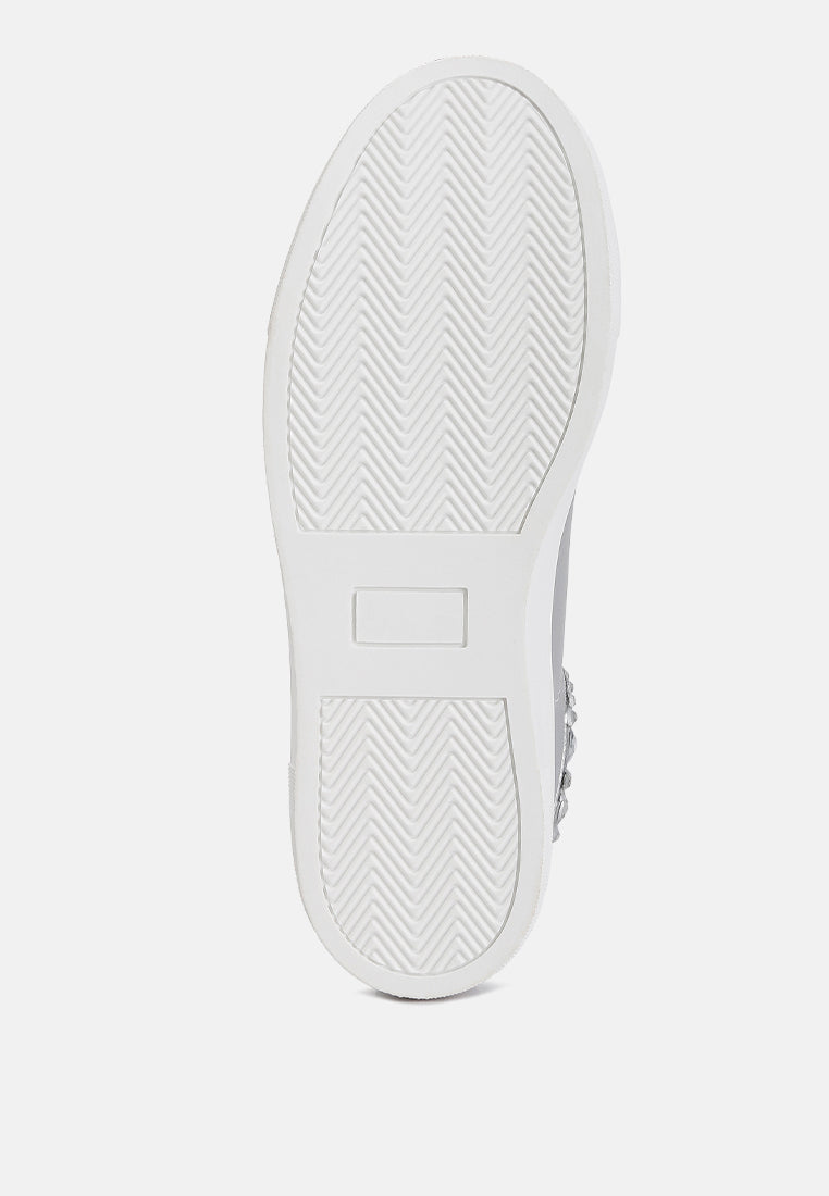 gems diamante embellished sneakers#color_silver