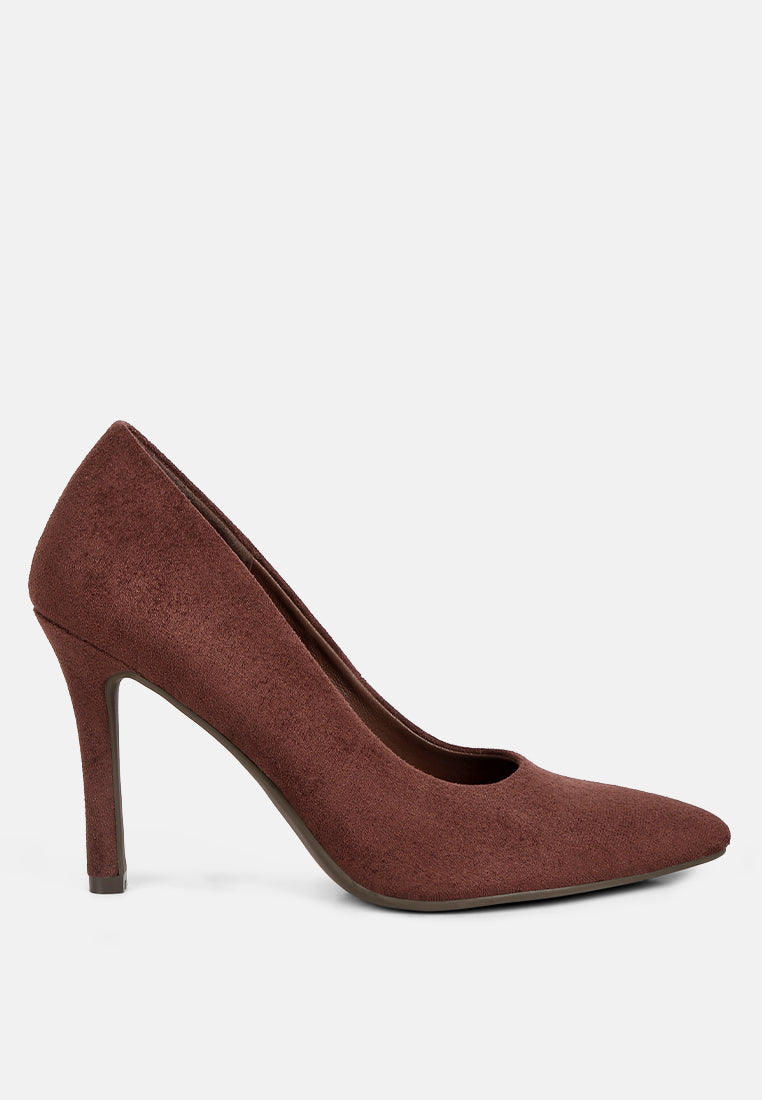 women gilmore suede formal stiletto pumps#color_brown