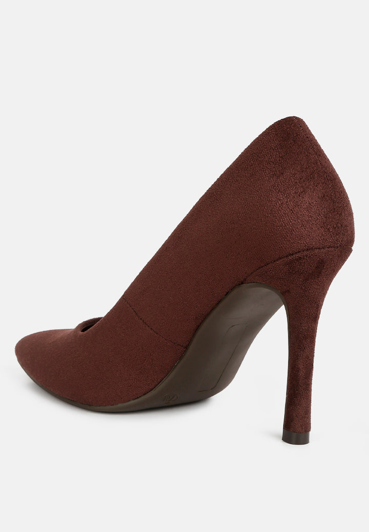 women gilmore suede formal stiletto pumps#color_brown