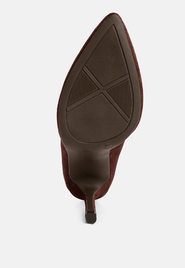 women gilmore suede formal stiletto pumps#color_brown