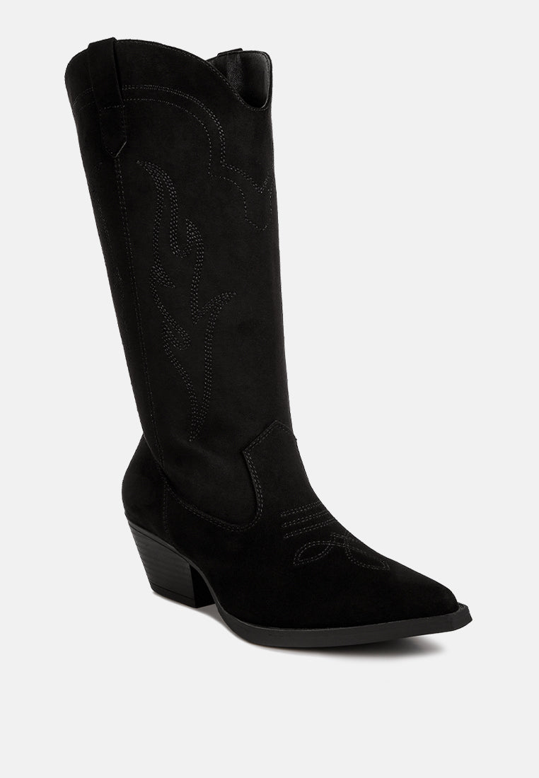 women ginni embroidered calf boots#color_black