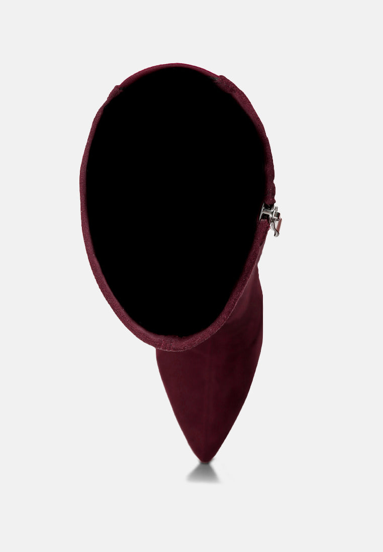 women gladol calf pointed boots
#color_burgundy