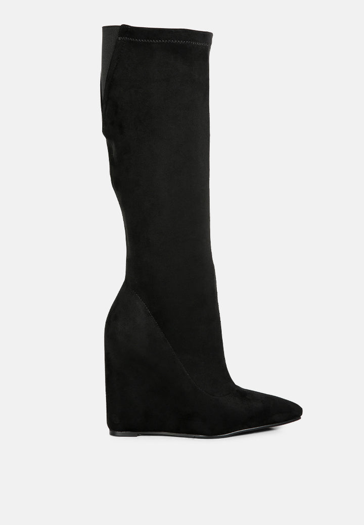 women gladol calf pointed boots
#color_black