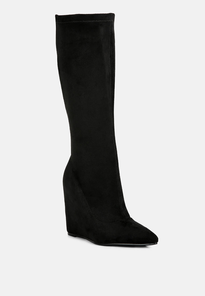 women gladol calf pointed boots
#color_black