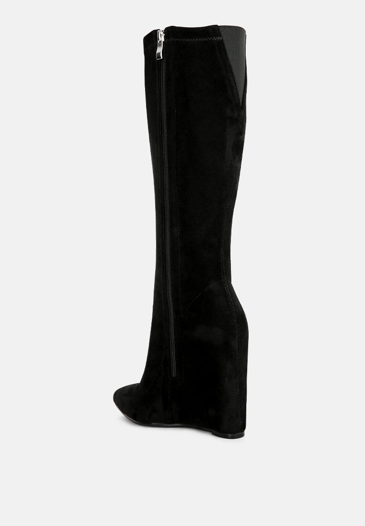 women gladol calf pointed boots
#color_black