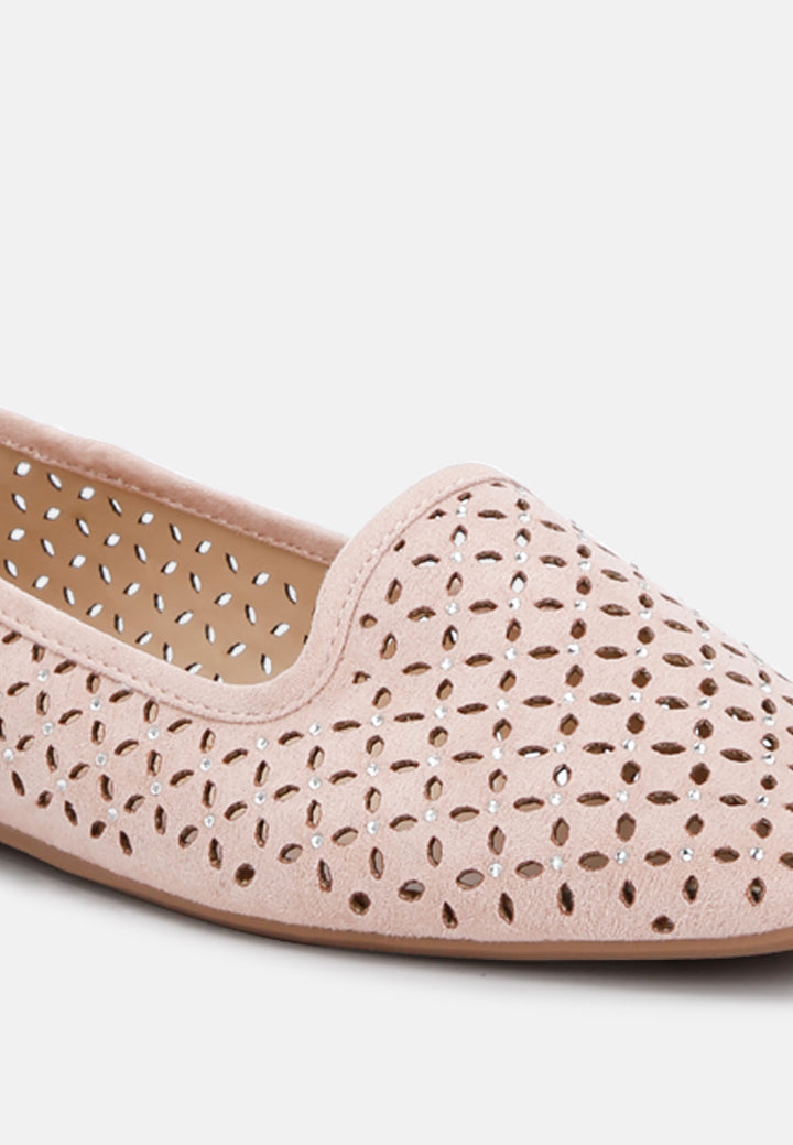 women perforated ballerinas#color_pink