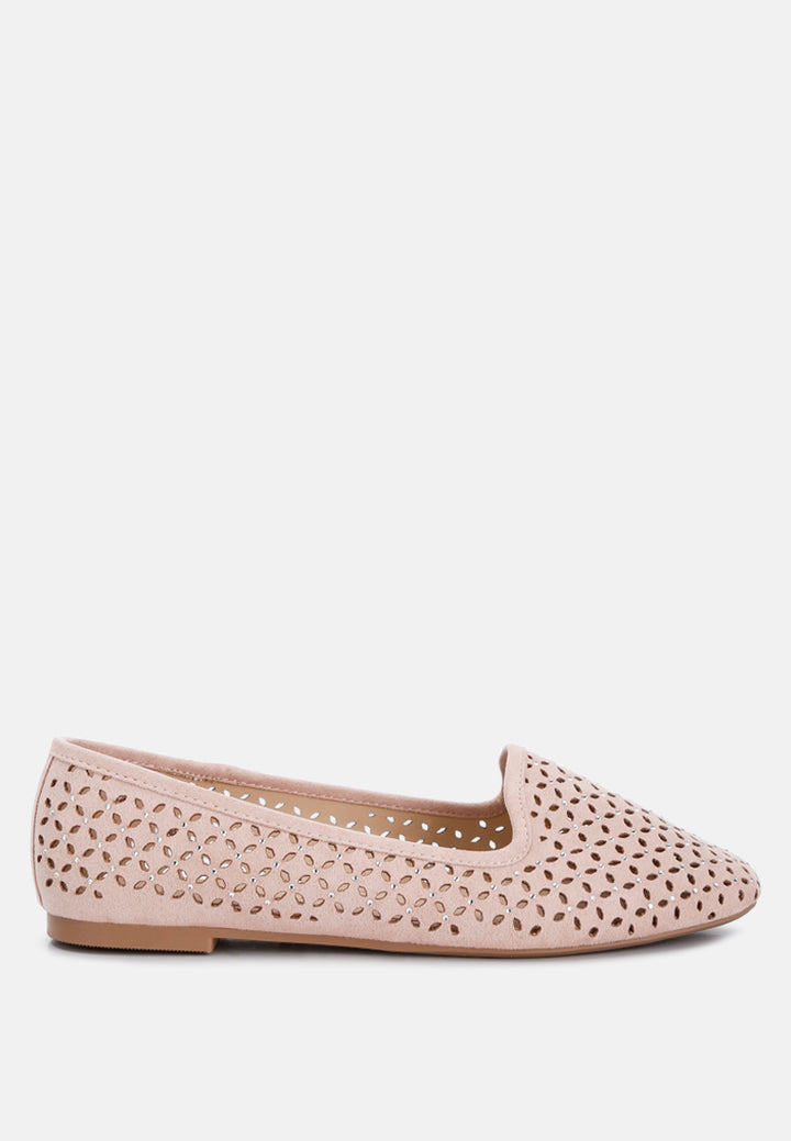 women perforated ballerinas#color_pink