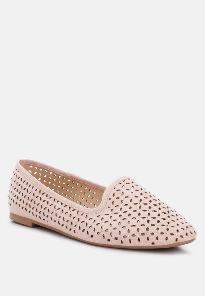 women perforated ballerinas#color_pink