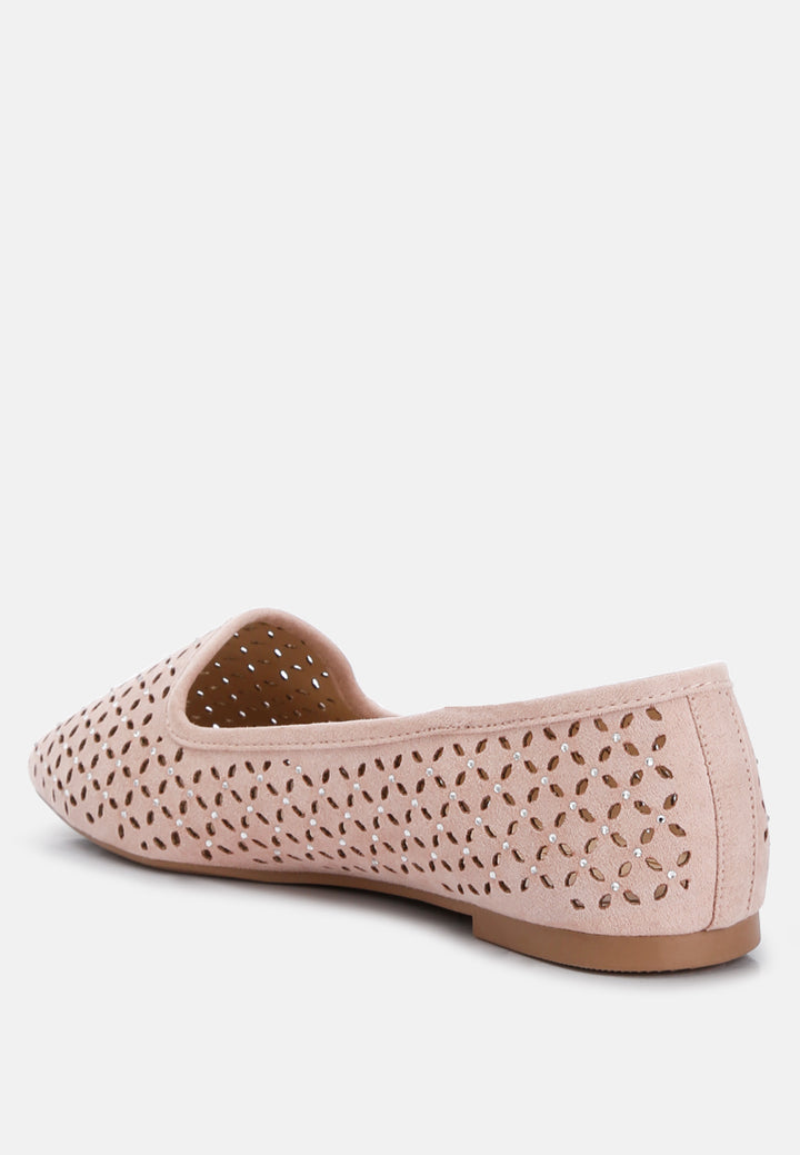 women perforated ballerinas#color_pink