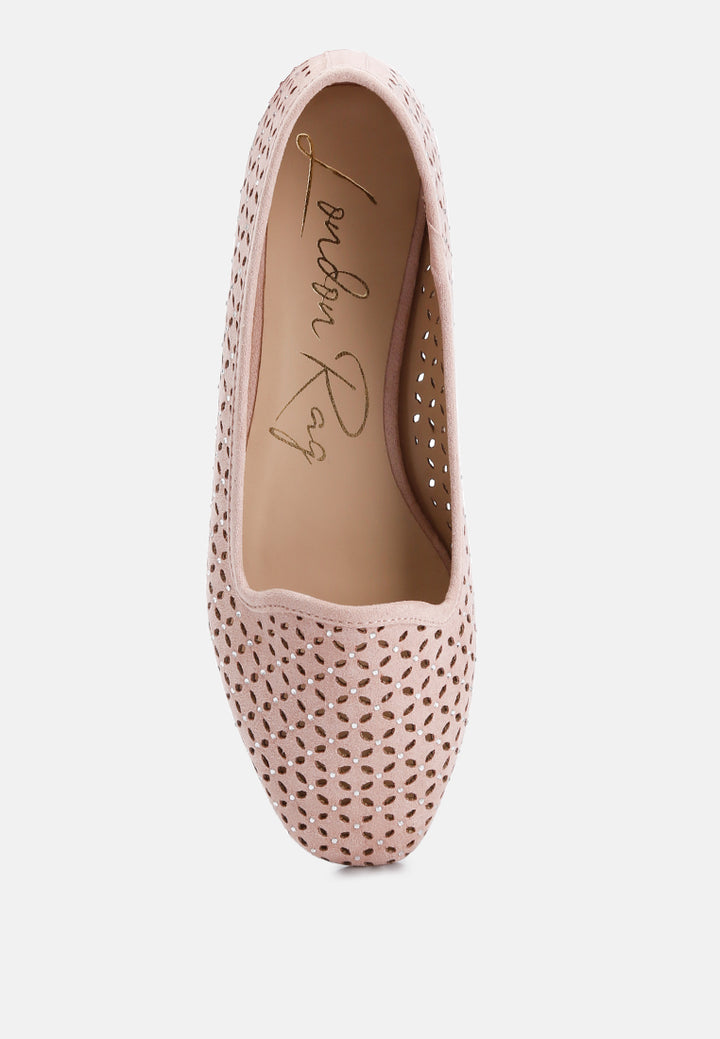 women perforated ballerinas#color_pink