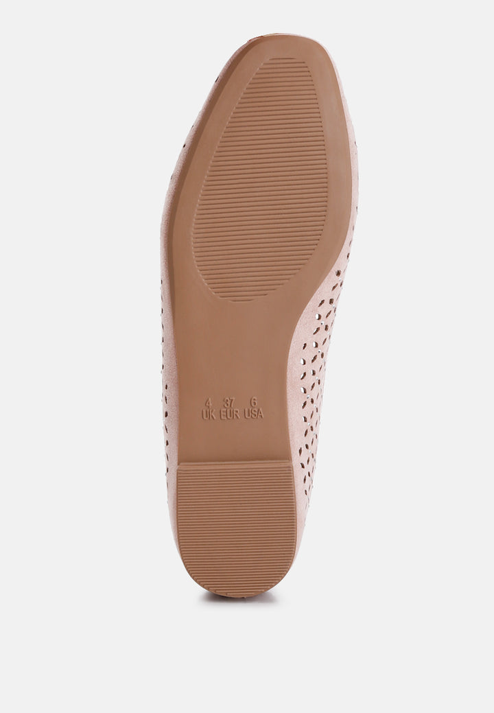 women perforated ballerinas#color_pink