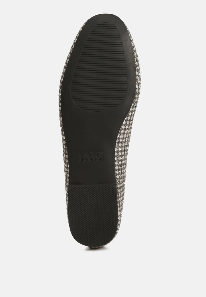 women harriet giltter flat ballerina#color_black