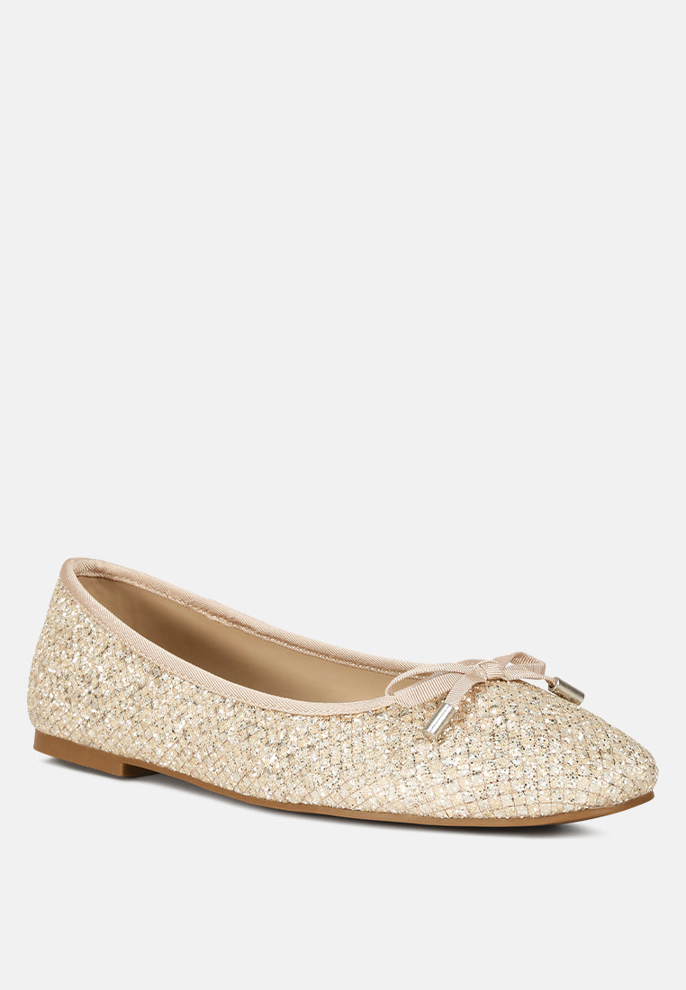 women harriet giltter flat ballerina#color_gold