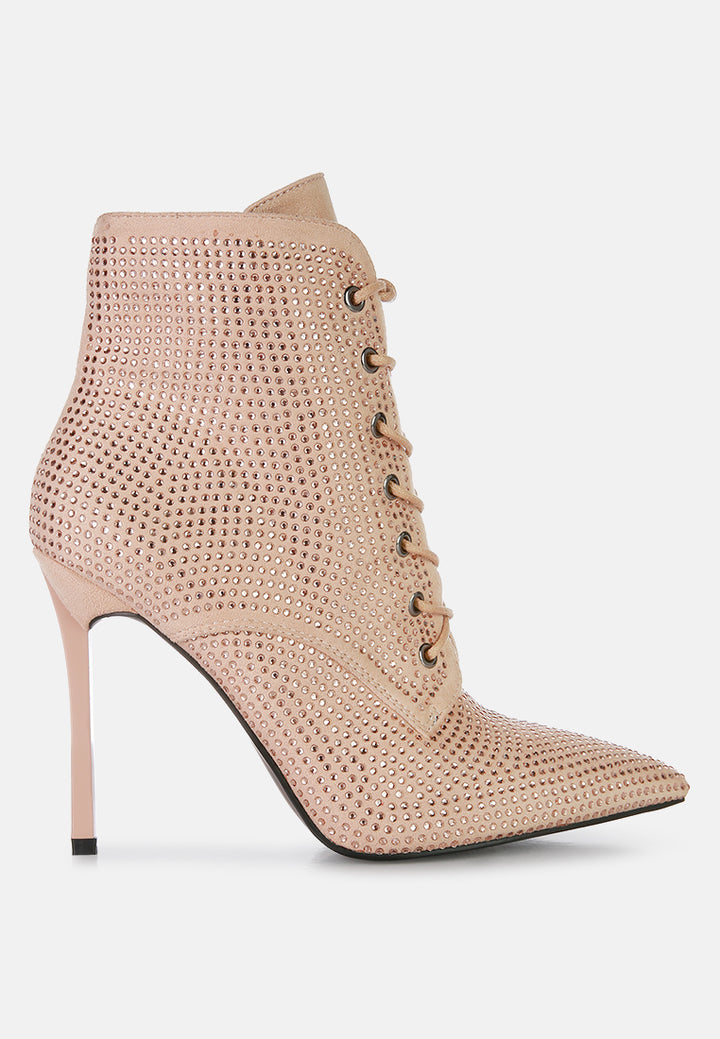 women head on faux suede diamante ankle boots#color_beige
