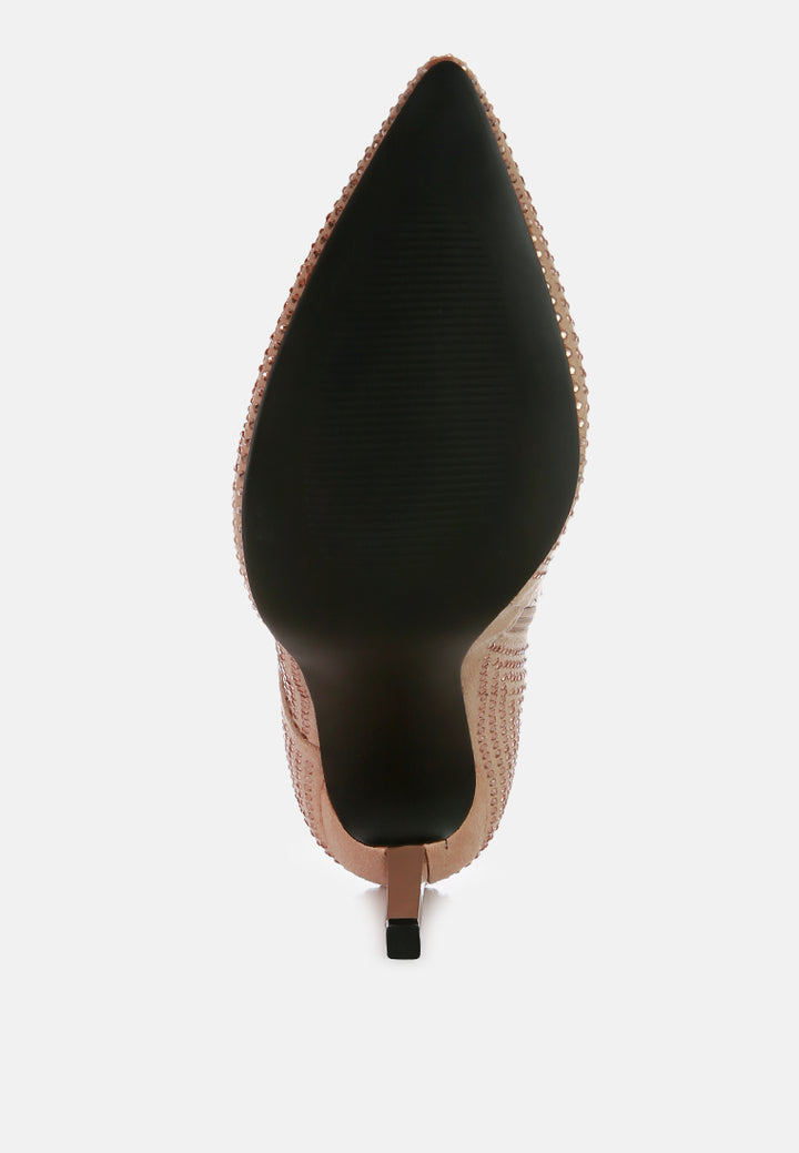 women head on faux suede diamante ankle boots#color_beige