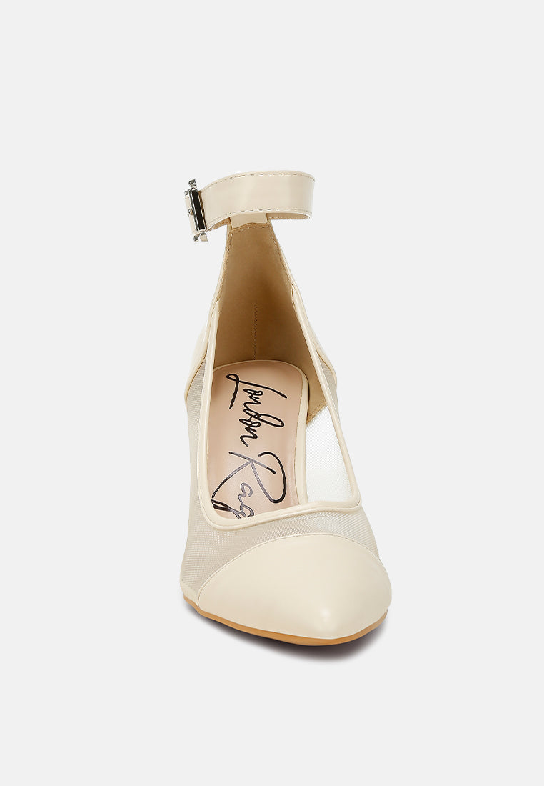 women mesh pump sandals#color_beige