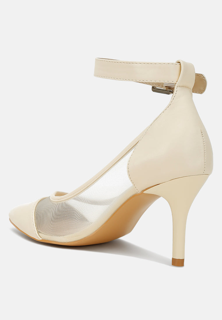 women mesh pump sandals#color_beige