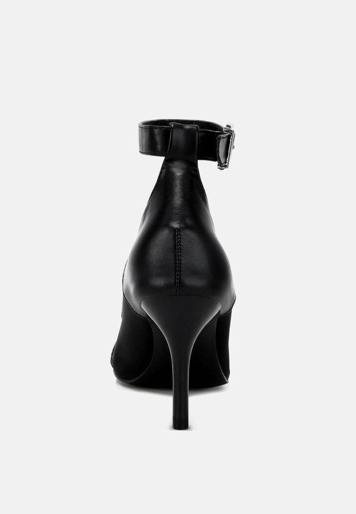 women mesh pump sandals#color_black