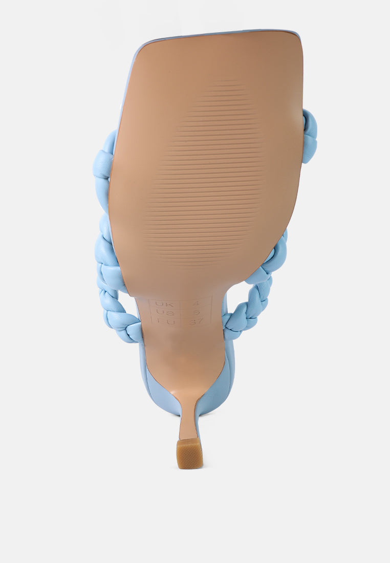 women triple braided strap heel#color_blue