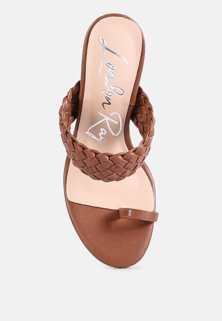 Women woven Strap Toe Ring Sandals